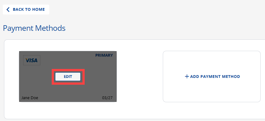 Account Manager - Edit/Add Payment Methods
