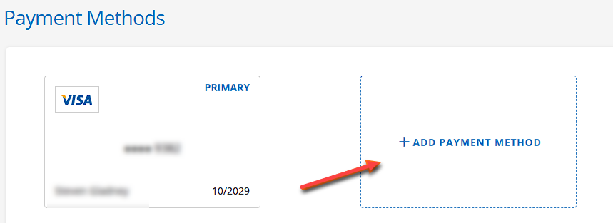 Account Manager - Payment Methods - Add Payment Method