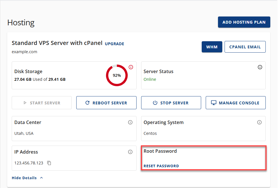 BH VPS and Dedi Root Password