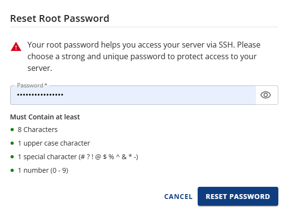 Bluehost Hosting VPS Root Password Change
