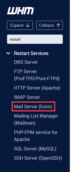 WHM Mail Server (Exim)