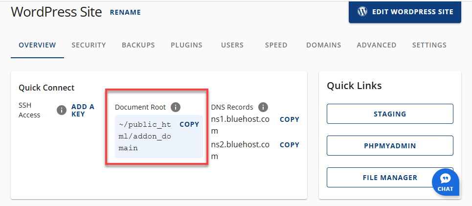 Cloud Hosting - Websites Tab