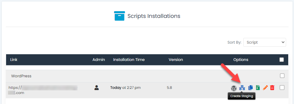 softaculous-create-staging