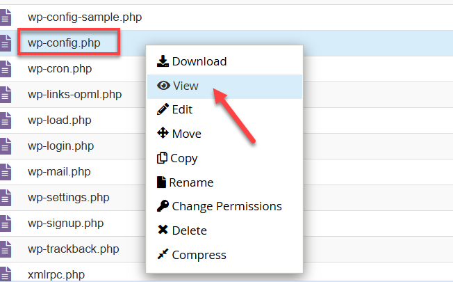 file manager-public-html-wp config