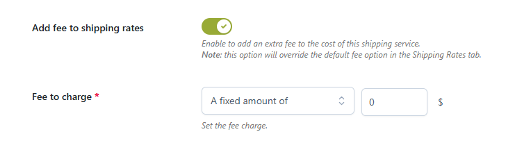 charge an extra fee