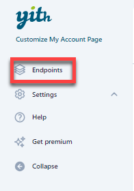 YITH WooCommerce Customize My Account Page - Endpoints