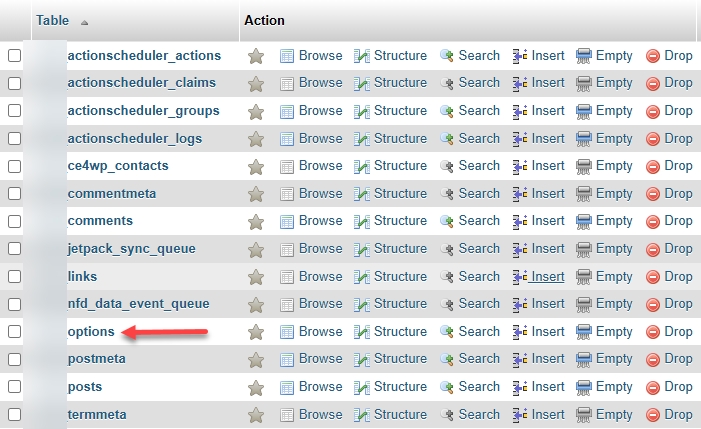 phpmyadmin-database-left-pane