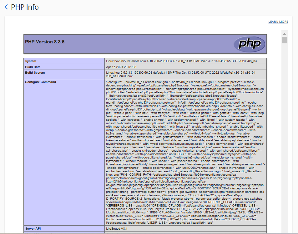 php-info-panel