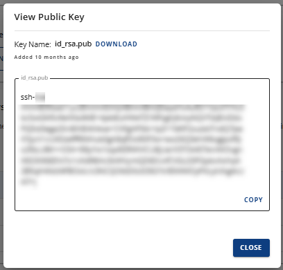 SSH Keys - View SSH Key details