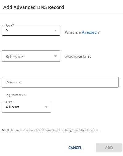 Add single DNS record
