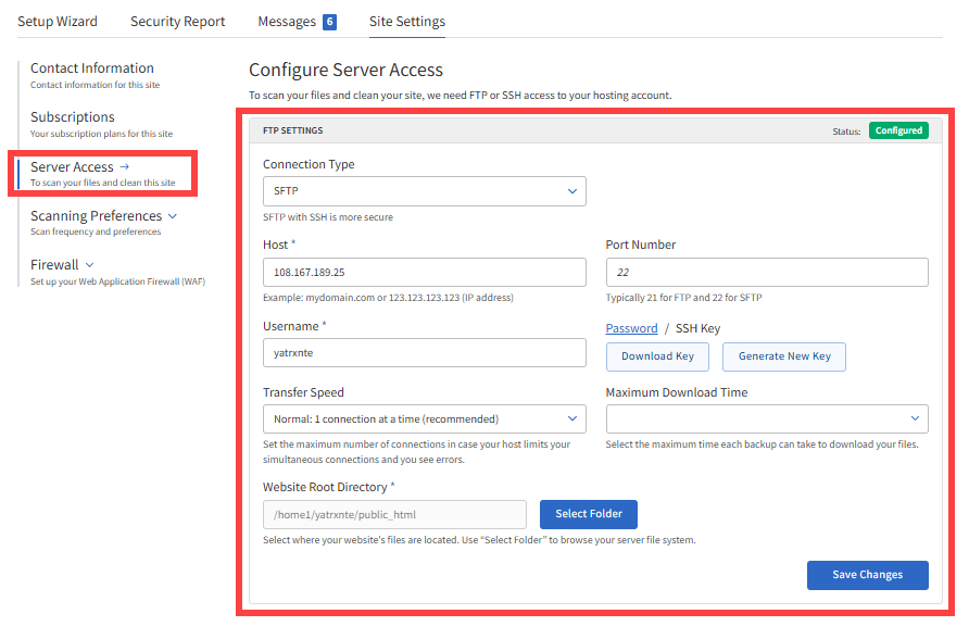 Sitelock 2.0 - 服务器访问