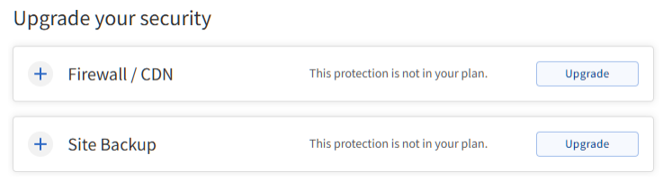 BH SiteLock - Upgrades