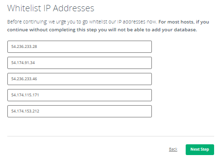 Whitelist IP Addresses
