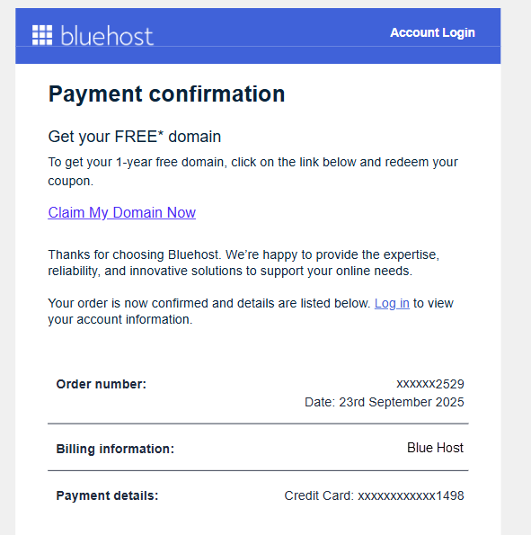 BH Email  Free Domain Voucher