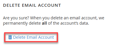 Delete Email Accounts