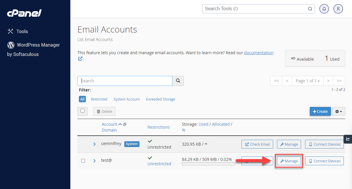 cpanel-email-manage