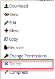 cP Delete Dropdown option