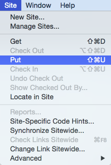 Bluehost Dreamweaver CC 2014 - Publishing Site