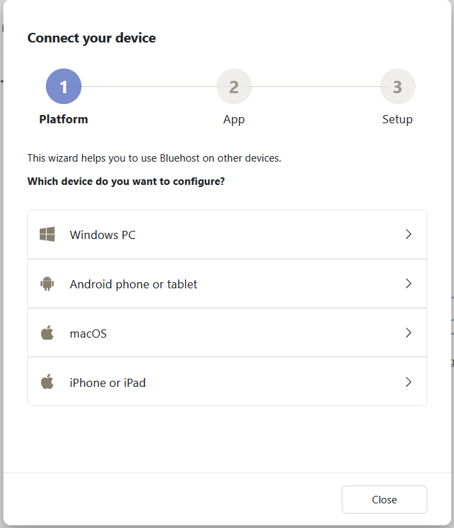 Cloud Mail 连接您的设备弹窗