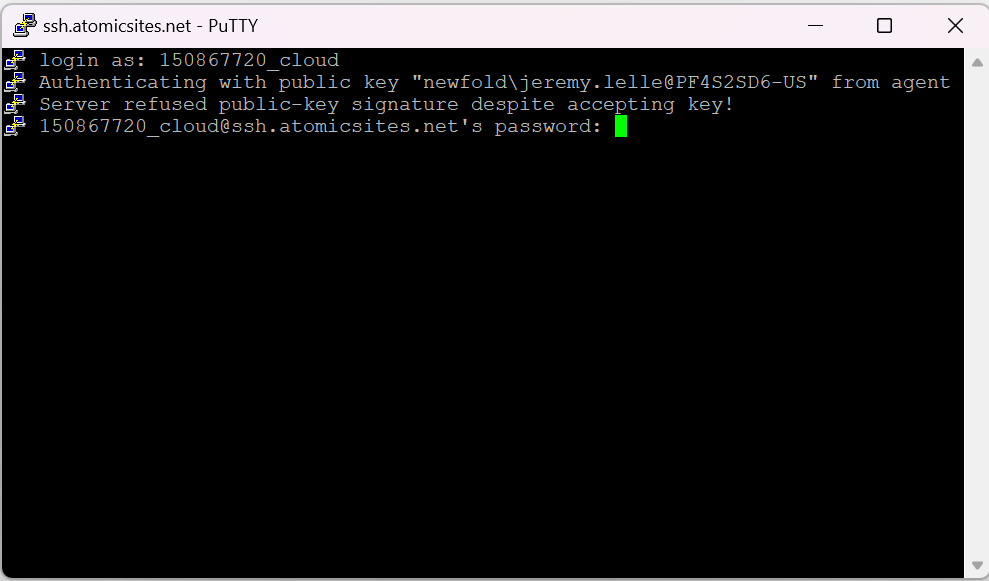 Putty Password