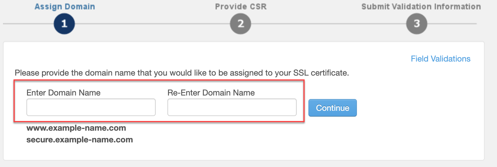 Bluehost SSL Validation Assign Domain