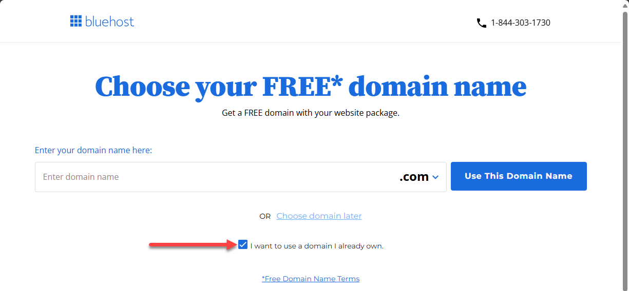 Sign up for an account - Use existing domain