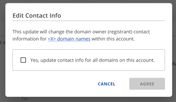 Edit Contact Info Popup