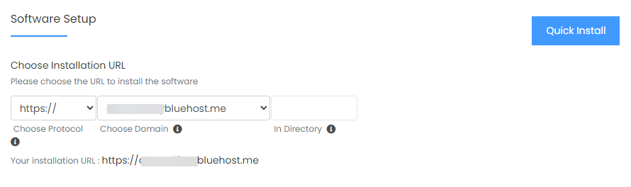 Bluehost cPanel Scripts phpBB Install Now - Software Setup