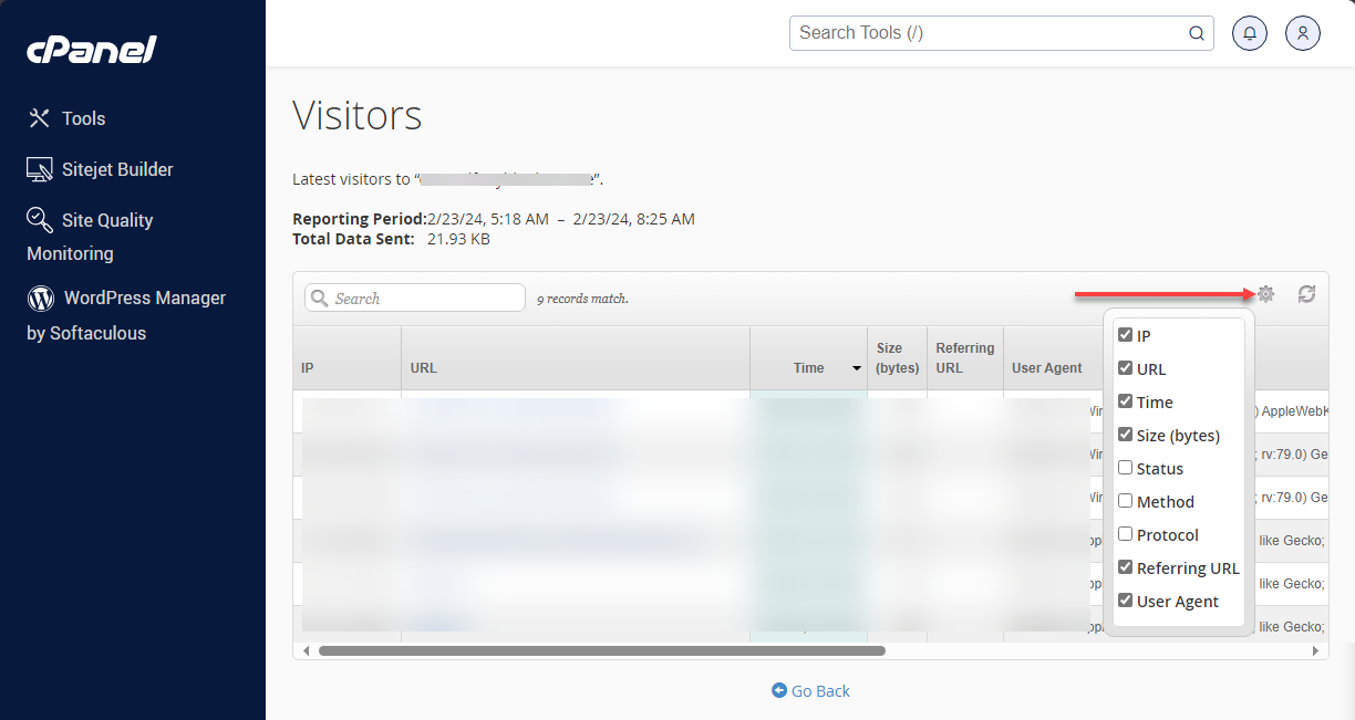 Bluehost cPanel - Visitors Gear