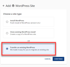 云主机网站 - 转移现有 WordPress