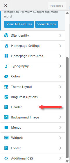WordPress 仪表盘 - 自定义 - 页眉