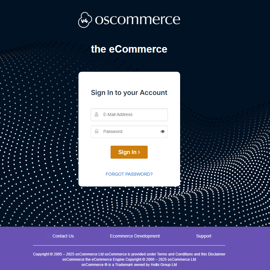 OSCommerce Login