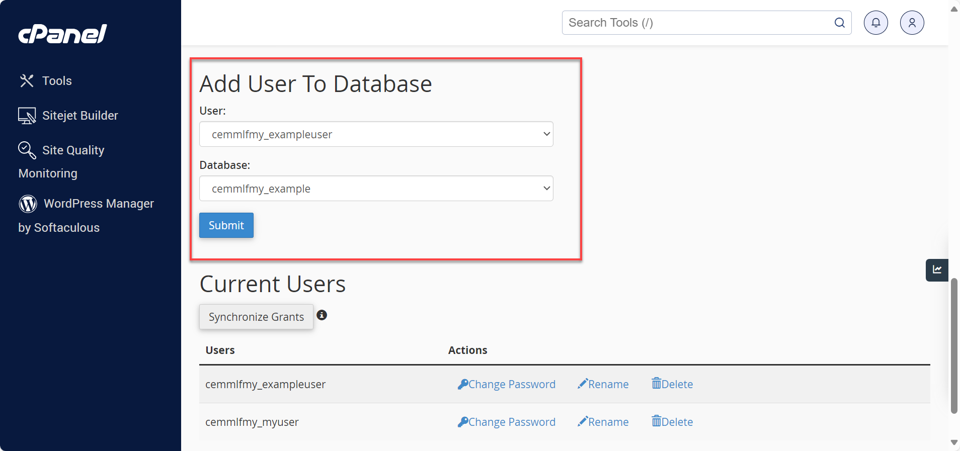 Add User to Database fields