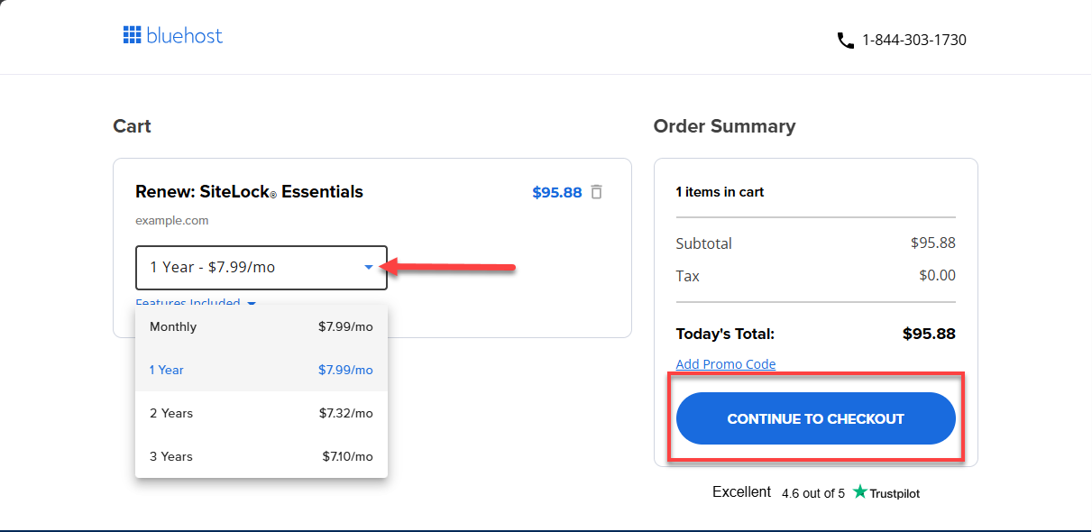 BH Renew SiteLock - Cart (Term)