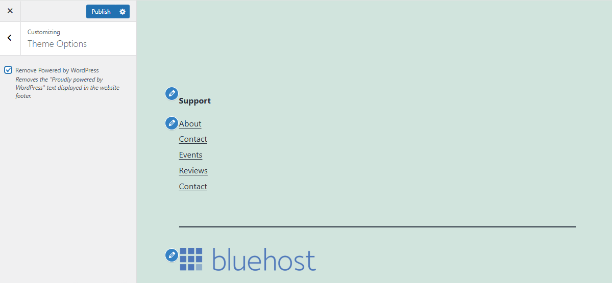 移除‘Powered by WordPress - 已移除