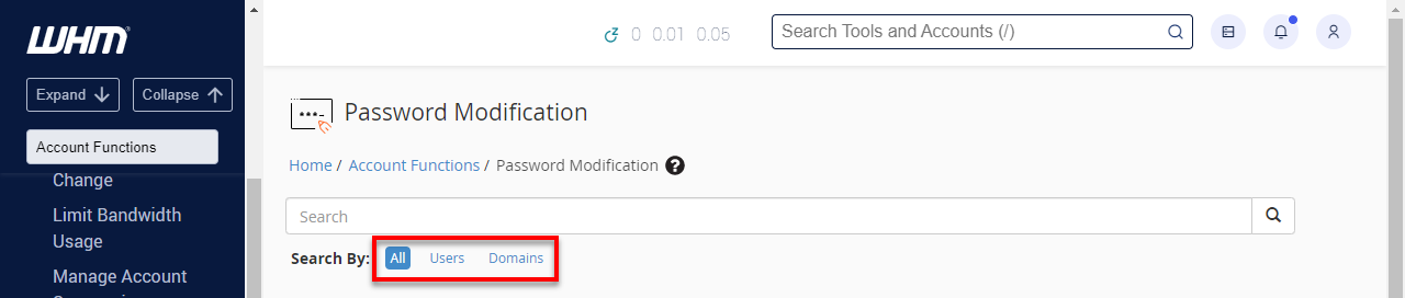 BlueHost Reseller Account Functions