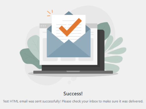 WP Mail SMTP Tools - Test Email Success