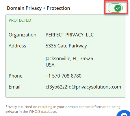 Bluehost Account Manager Domains Tab - Contacts Subtab - Turn Off Domain Privacy