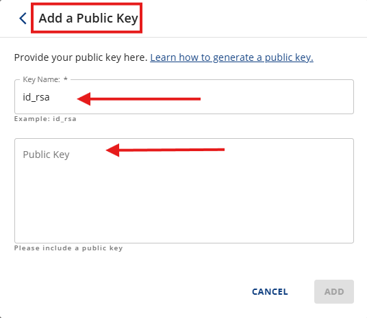 Add a Public Key