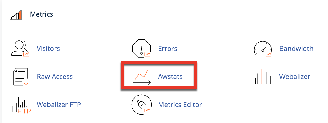 cPanel 仪表板 - Metrics - Awstats
