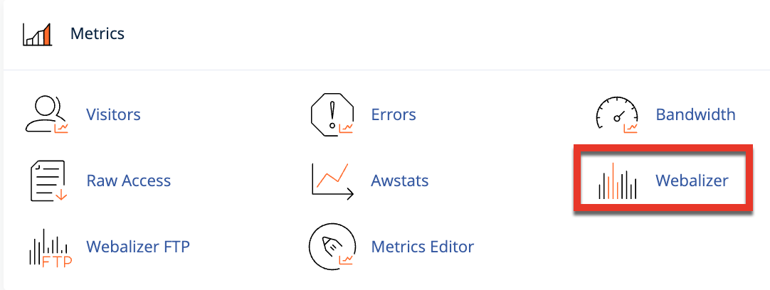 cPanel 仪表板 - Metrics - Webalizer