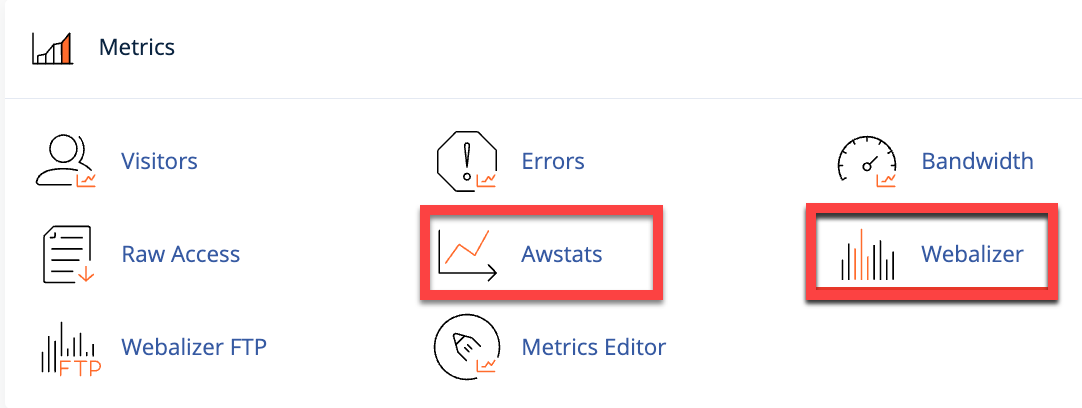cPanel 仪表板 - Metrics
