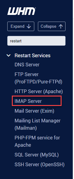WHM IMAP Server