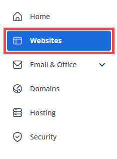 Cloud Hosting - Websites Tab