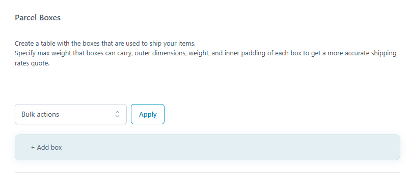 Parcel Packing &gt; Parcel Boxes